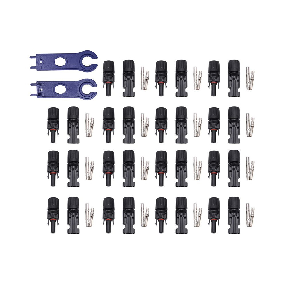 15 Sets Mc-4 Connector Photovoltaic Connectors, Waterproof Photovoltaic Cable Connector 6032698060985