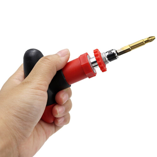 Manual T Type Ratchet Screwdriver Quick Bolt Driver Batch 6.35 mm Rotate Forward 1