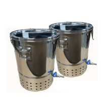 2x 30L Stainless Steel Bokashi Composters 60L