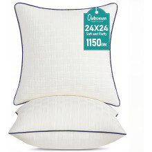 Kuddinlägg Fyrkantiga 24x24 Beige Polyester 2-pack