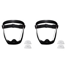 Visière de protection antibuée avec cadre noir et côtés transparents