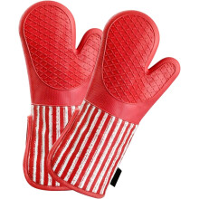 Gants de cuisine en silicone résistants à la chaleur jusqu'à 500 C (932 F), lot de 2