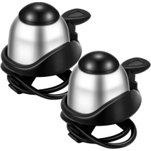 2Pcs Adjustable Aluminum Bike Bell with Loud Sound – Compatible with Road, Mountain & Sports Bikes