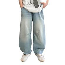 Boys Pants,Boy's Casual Straight Leg Jeans Loose Denim Pants With Pockets Fashion Casual Long Pants,Boys Jeans,09 Blue,9-10 Years