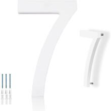 Numéros de maison flottants modernes blancs de 15 cm