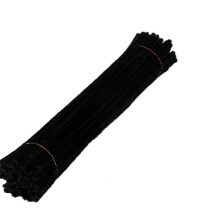 100pcs Black Chenille Stems (Pipe Cleaners) – Solid Color Art Supplies for DIY Crafts, Decorations & Creative Projects; compatible with standard