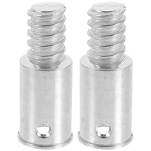 2-Piece Stainless Steel Threaded Tip Repair Kit for Household Cleaning Tool Handles Replacement