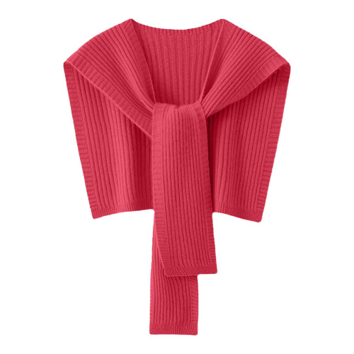 Damesjal Wrap Poncho Cape Rød One Size