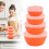 4-Pc Classic Plastic Prep Bowls with Lids, Nesting & Stackable, for Mixing, Baking, Prepping, Serving – Orange (Compatible with Standard Kitchen 1