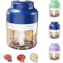 Electric Garlic Chopper, Portable Veggie Cutter, Rechargeable Mini Food Processor, One-Touch, Compatible with Onion/Garlic/Chili/Ginger