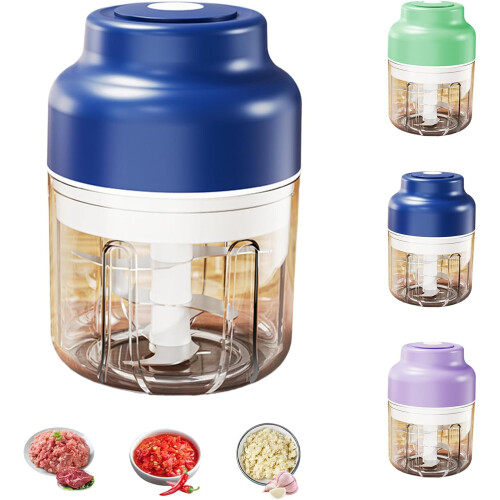 Elektrische knoflookhakker, draagbare mini-foodprocessor (1 stuk)