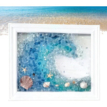 Kit d'art en résine et verre de mer pour adultes (1 kit)