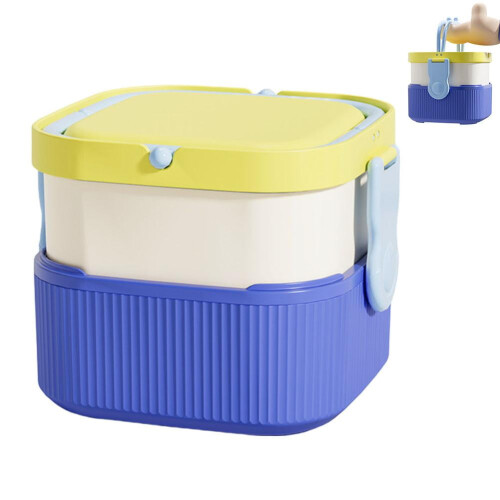 Contenitore bento a doppio strato con coperchio adatto al microonde.