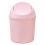 Bathroom Swing Lid Trash Can, Pink 1