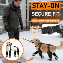 Zapatos impermeables para perros con correas ajustables (paquete de 4)
