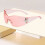 Rimless Y2K Sunglasses Pink Star Wraparound 1 Pair 3