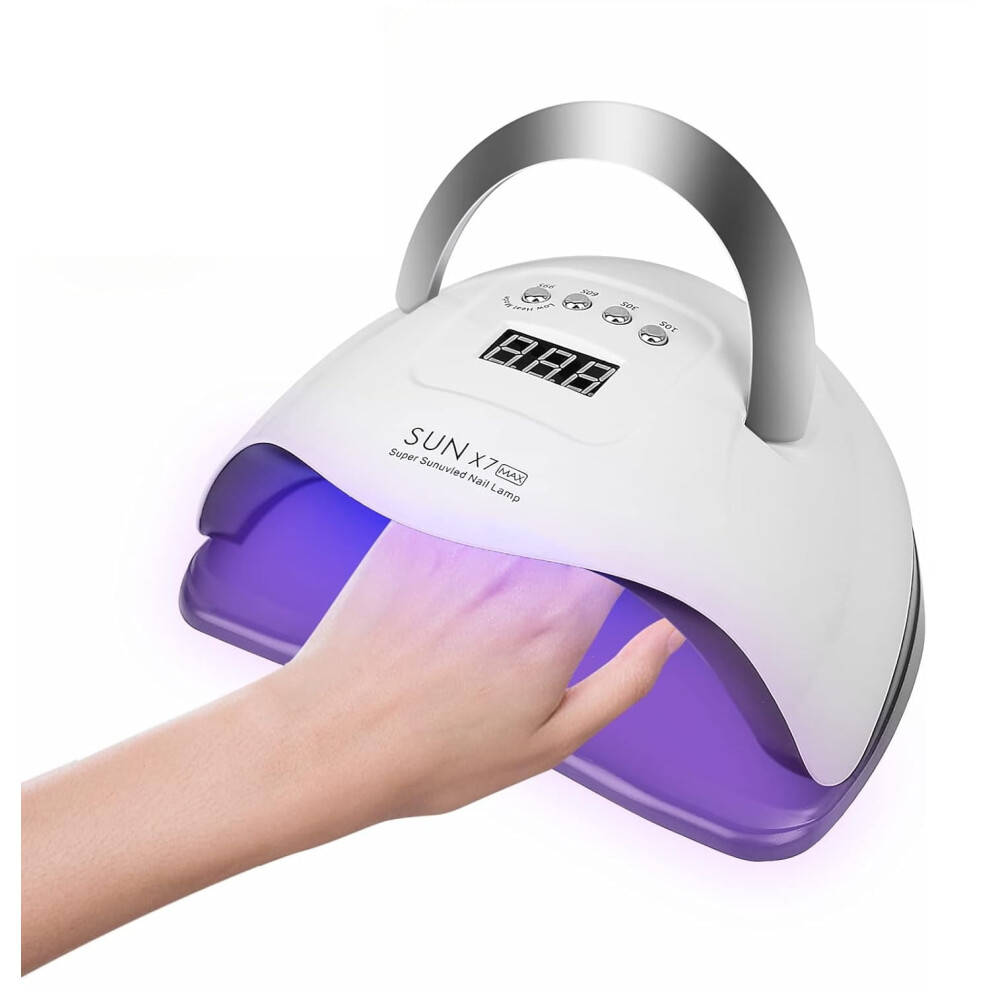 Light Led Uv Nail Lamps 180W Nail Dryer Gel Nail Curing Lamp Uv With 4 Timers Auto Sensor Lcd Display