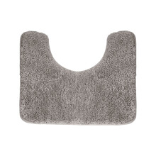 Tapis de bain antidérapant, tapis de toilette très absorbant, 25 x 50 cm, en forme de U, gris