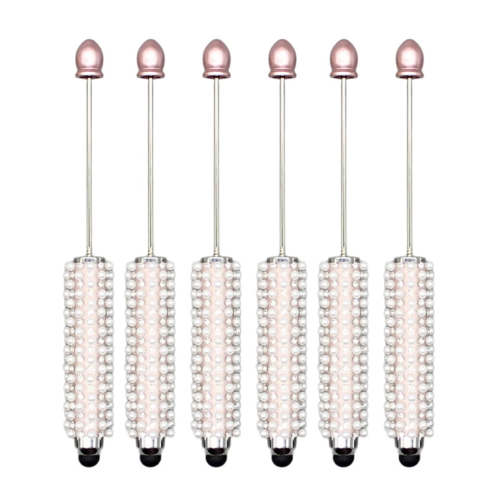 6Pcs Touching Screen Pen With Ballpoint Pen 2-In-1 Stylus Pen Beadable Stylus Ballpoint Pen For Student Artist Adult 9399596138893