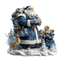 Modrý akrylový stojánek Santa Claus 7,9 palce