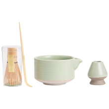 Japanese Matcha Whisk Set with Ceramic Bowl 4 pcs