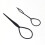 Plastic Crochet Braids Hair Needle Black 2 Pcs 1