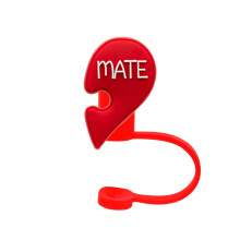 Décorations de pailles en silicone pour la Saint-Valentin, avec de jolis motifs de dessins animés, pour gobelets et articles de fête