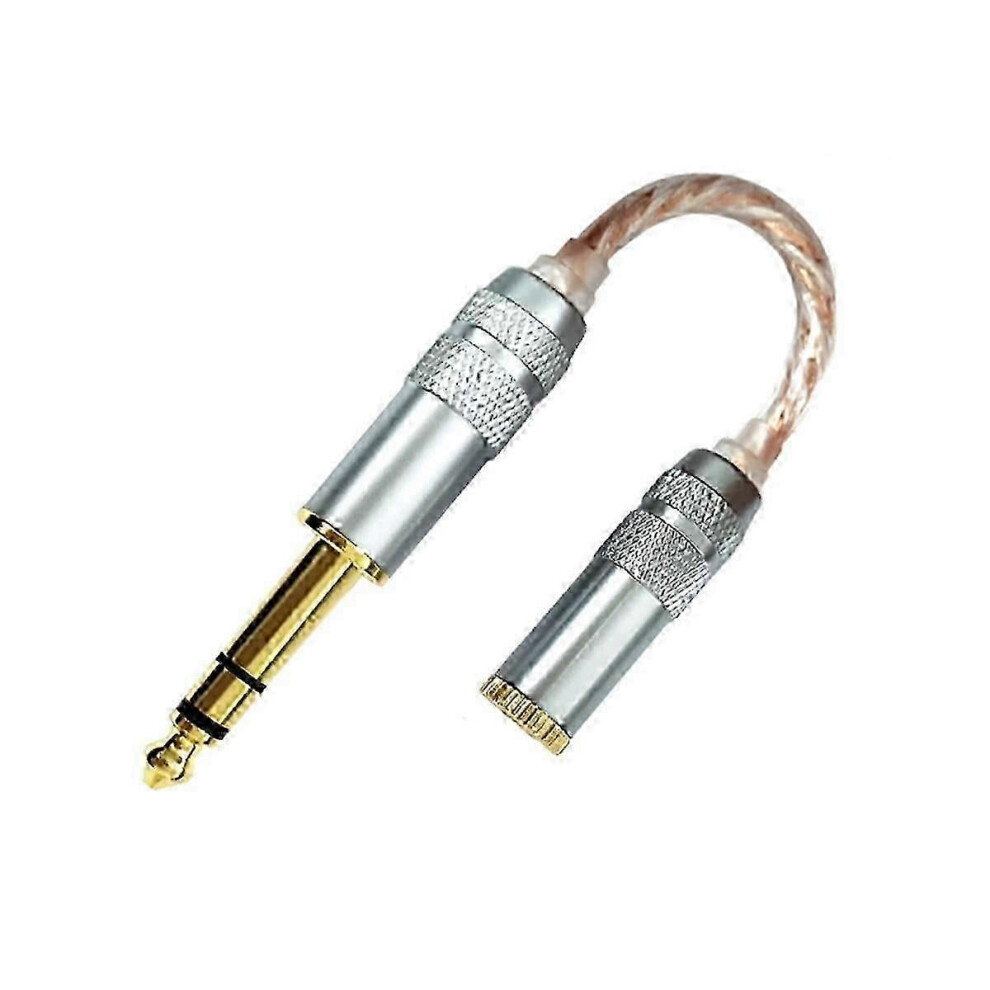 2025 4.4Mm Female To 6.35Mm Male To Female Hifi Audio Stereo Balance Conversion Cable Silver/Gold 9085618371576