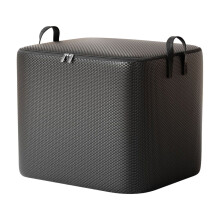 Sac de rangement tissé robuste avec double fermeture éclair – pour couettes, vêtements, jouets, livres ; portable et idéal pour les