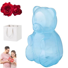 Boîte à bonbons gélifiés transparente en forme d'oursons, réutilisable et idéale comme cadeau d'invité – Compatible avec les oursons