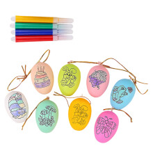Kit de décoration d'œufs de Pâques avec 4 feutres DIY – Activités manuelles de Pâques, cadeaux et souvenirs pour enfants, compatible avec les