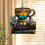 Acrylic Book Lover Ornament with Coffee Cup Design 1pc 5