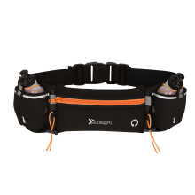 Bolsa de cintura multifuncional para atividades ao ar livre com porta-garrafa, cinto de hidratação para corrida e compartimento para