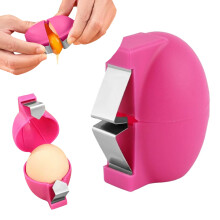 Eieröffner und Eierknacker in leuchtendem Pink – Tragbares Küchengerät für rohe Eier, geeignet für alle Eiergrößen