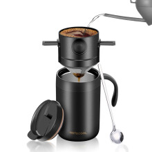 Cafetière à filtre manuelle, idéale pour le camping, les voyages, la maison et le bureau. Cafetière portable en acier inoxydable, parfaite pour