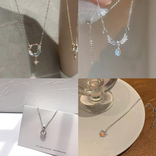 Set de 4 colier simplu, drăguț, cu personalitate nouă *#