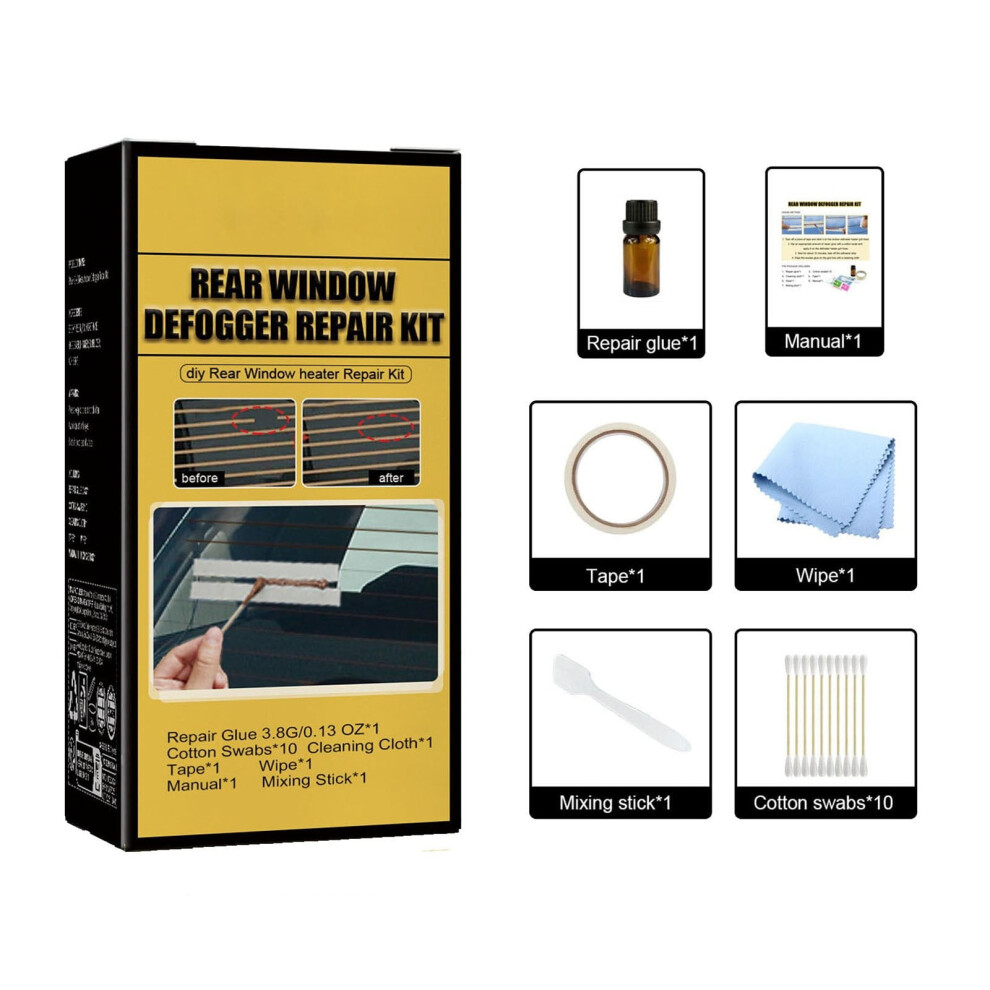 Automotive Rear Window Defogger Repair Kit Two Piece Set For Heated Window Line Restoration Includes 30Ml Solution For Windscreen Maintenance 9485826533733