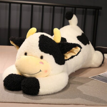 Peluche de vaca con peso - Negro - 35,4 pulgadas