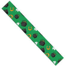 Camino de mesa con sombreros negros para el Día de San Patricio, 35 x 229 cm, resistente al calor y lavable a máquina.