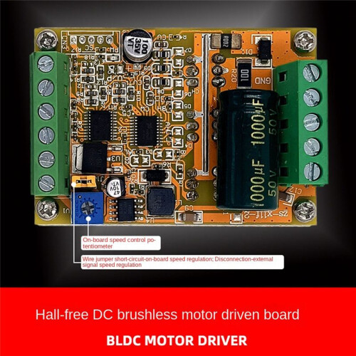 6-60V BLDC Three Phase  Brushless Motor Controller 400W PWM Hall Motor Control Driver Board(Without Hall) 2