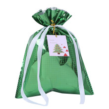 Sacs à cordon de Noël AnuirheiH – Motifs bonhomme de neige/flocon de neige/élan/Père Noël, sacs cadeaux réutilisables en toile de jute (lot