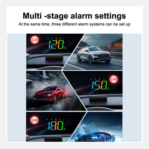 HUD GPS Beidou Dual Data Car - Display Meter Speed MPH /H 5V USB M2S Windshield Projector Color Display LCD 1