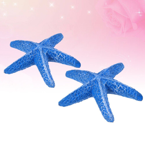 2Pcs Natural Looking Artificial Fish for Aquariums Blue Floating Decoration