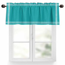 Blågrønn 54x18 tommer solid kappa, stanglomme, lysfiltrering – 1 panel, kompatibel med standard stenger