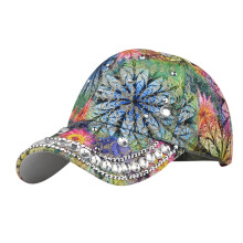 Seductiva Baseballpetten voor heren en dames, zomerse baseballpetten met flitsende boord en bloemenprint, verstelbare klep, klassieke sterrenpet (1