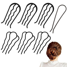 7-teiliges Haarkämm-Set aus Metall mit seitlichen Kämmen, Haargabel, Haarspange, Haarnadeln und Stäben für Hochsteckfrisuren und Duttfrisuren,