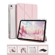 Compatibel met iPad-hoesjes. Compatibel met iPad 5/6/Air 1/2. Slank, transparant, met penhouder.