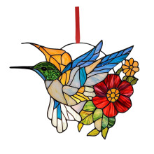 Pandantiv superb în formă de colibri pentru fereastră cu vitralii – Reflexii frumoase ale luminii, ușor de agățat, perfect pentru decorul