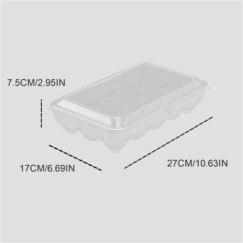 Egg Holder for Refrigerator with Lid, 24 Count Tray Carrier Storage Box for Fridge, Stackable Clear Plastic Container Dispenser Keep Fresh 1