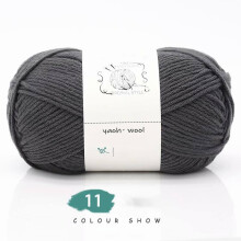 Handicraft Knitting Scarf Yarn – Soft, Machine Washable, Luxury Wool Blend, Deep Gray, 7.87x3.93", 1pc